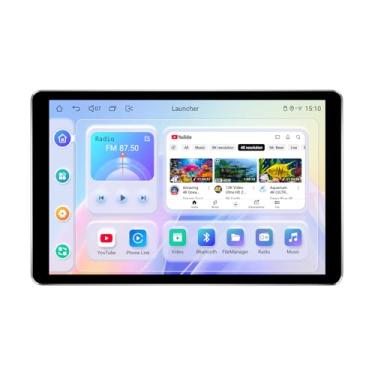 Imagem de Joying Áudio automotivo de 20,3 cm com carplay, Android Auto, tela sensível ao toque estéreo para carro Android 13 unidades de cabeça 1280 x 800 tela removível com GPS, rádio AM/FM, saída de subwoofer