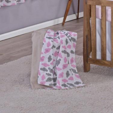 Imagem de Manta Baby Cobertor Bebe Dupla Face Menino Menina 1,15 X