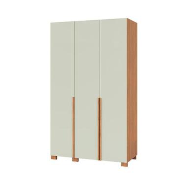 Imagem de Guarda-Roupa Solteiro Afrodite 100% MDF 3 Portas 2 Gavetas Off White e