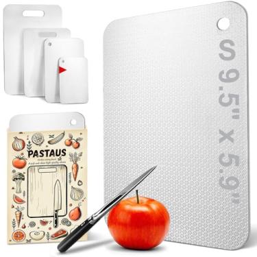 Imagem de Tábua de corte de aço inoxidável, tábua de corte não tóxica para cozinha, design de textura mais recente reduz marcas de faca, superfície antiderrapante, adequada para cortar carne, frutas, pão