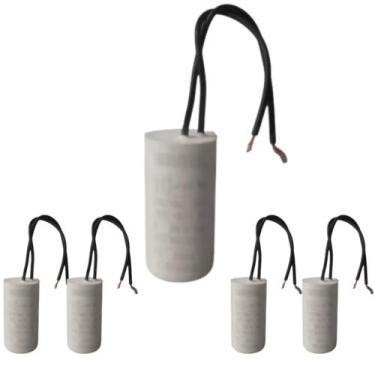Imagem de KIT com 5 Capacitores De Partida 10uf 250v 2 fios Motor Permanente - S
