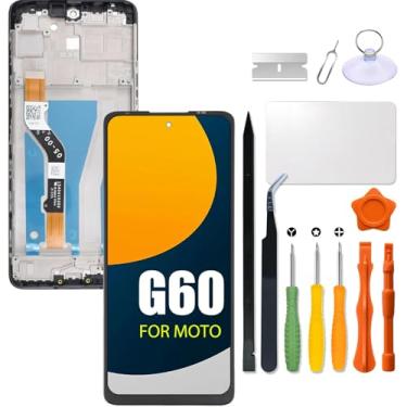 Imagem de Substituição para tela LCD Motorola Moto G60 com moldura PANB0001IN | PANB0013IN | PANB0015IN Tela LCD sensível ao toque painel digitalizador conjunto com kit de reparo