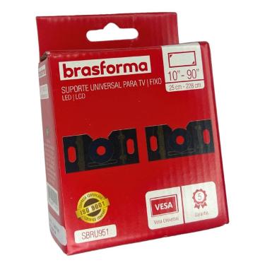 Imagem de Suporte Tv Fixo Led Lcd Brasforma SBRU951 Tamanho:40 polegadas