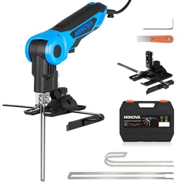 Imagem de Minova Kit De Ferramentas De Corte De Espuma Com Faca Quente Elétrica Rotativa De 250 W Ca Kit De Ferramentas De Corte De Espuma Com Faca Quente Refrigerada A Ar Com Estojo Resistente