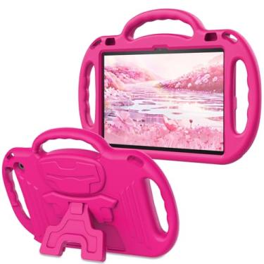 Imagem de AVAWO Capa infantil para tablet de 10 polegadas (13ª/11ª geração versão 2023/2021) com alça de ombro, capa leve à prova de choque para tablet de 10 polegadas (não para outro tablet), rosa choque