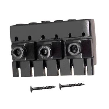 Imagem de Dynwave Porca de travamento de guitarra de 42 mm, peças de reposição com parafuso de montagem, faça você mesmo, porca de corda de guitarra elétrica de 6