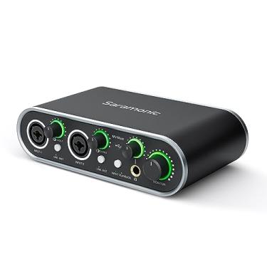 Imagem de Saramonic Mv-Mixer Dual-Channel Xlr Audio Interface Mixer Para Mac Pc Estúdio De Gravação Cantores Músicos Podcasters Equipamento De Som De Guitarra, Monitoramento Em Tempo Real E Reprodução Softwar
