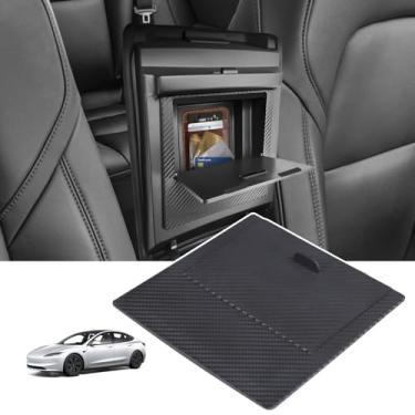 Imagem de CNSPEED Caixa de armazenamento com apoio de braço oculto compatível com Tesla Model Y/Model 3 2021-2023, caixa de armazenamento magnética oculta para dinheiro, identidade, armazenamento de objetos de