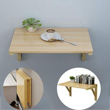 Imagem de Mesa dobrável montada na parede, mesa de trabalho para laptop, complemento perfeito para casa/escritório/cozinha e sala de jantar