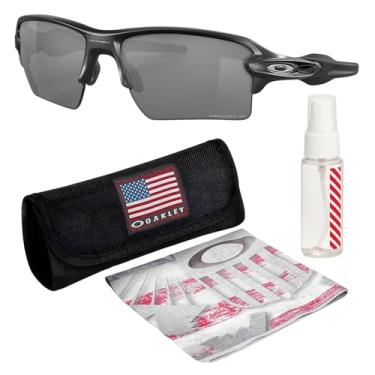 Imagem de OAKLEY Óculos de sol FLAK 2.0 XL OO9188 formato retangular com kit oficial de óculos, Preto fosco, 59 mm