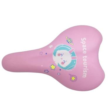 Imagem de Selim de bicicleta infantil com design de coelho – Assento de bicicleta acolchoado de espuma para bicicletas de 12 a 50 cm, serve para poste de 22,2 mm com suporte – selim de substituição confortável