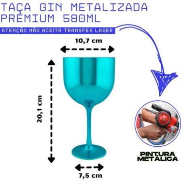 Imagem de KIT 30 Taças Gin 580ml Metalizadas Premium - JR Marketing Promocional,