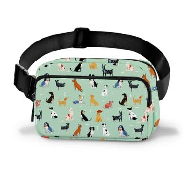 Imagem de Pochete feminina casual, bolsa de cinto, moderna, fácil de guardar, com alça ajustável, viagem, caminhada, corrida, caminhada, Verde, Medium, Casual