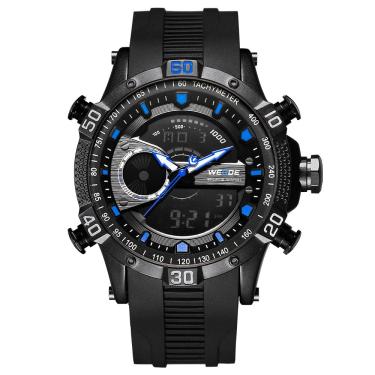 Imagem de Relógio Masculino Weide AnaDigi WH6902B - Preto e Azul