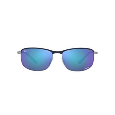 Imagem de Óculos de Sol Ray-Ban Polarizado 0RB3671CH 92044L Tam 60 / Azul/Chumbo - Lentes Azul Espelhado