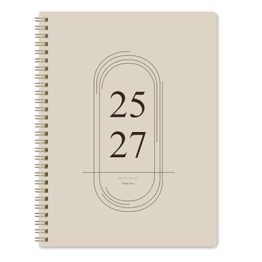 Imagem de Agenda mensal 2025-2027, julho de 2025 a junho de 2027, B5 (17,8 cm x 23 cm), agenda mensal de 2 anos, calendário de 24 meses, agenda de agenda simples, capa de PVC macia, adequada para escolas e