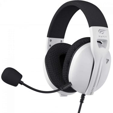 Imagem de Headset Gamer Havit Fuxi-H5d White, 3.5mm, Drivers de 50mm, Branco