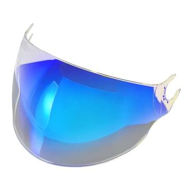 Imagem de ANSUNDA OF562 Viseira de substituição de capacete, protetor facial de capacete de motocicleta para LS2 OF562, fluxo de ar (Revo Clear Blue-Day&Night Use)