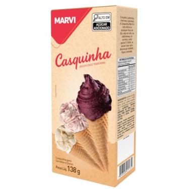 Imagem de Marvi Casquinha Doce Baunilha 138g – Casquinha Crocante Sabor Baunilha para Sorvetes e Sobremesas