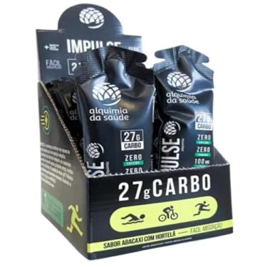 Imagem de Carbo Gel Impulse Alquimia Sabor Abacaxi com Hortelã 15 Sachês 27g de Carboidratos
