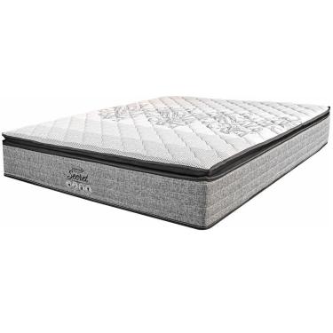 Imagem de Colchão Casal Queen Ortho Secret em molas ensacadas individualmente com 28 cm de altura largura de 158 cm cinza preto