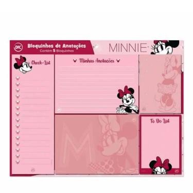 Imagem de Bloquinho De Anotações Minnie Com 5 Modelos Diferentes 20 Folhas Cada 