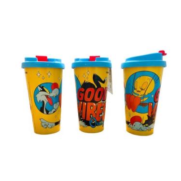 Imagem de Copo viagem star piu piu e frajola - CLUBE COMIX