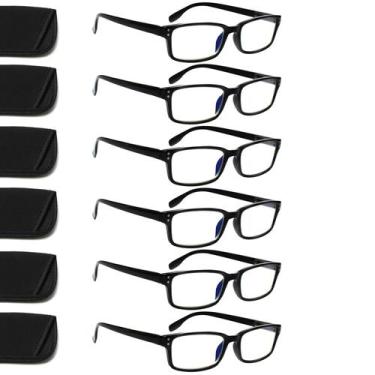Imagem de Óculos de leitura Kerecsen Blue Light Blocking, pacote com 6 unidades 