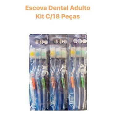 Imagem de Escovas De Dentes Adulto Bio Cerdas Maçia Pacote Com 18 Unidades