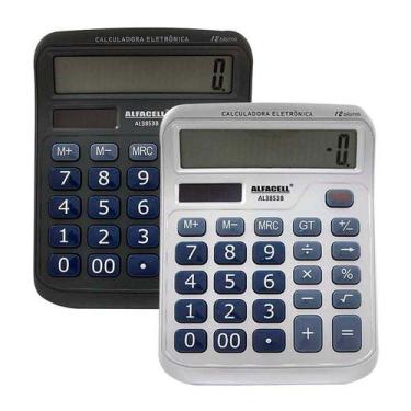Imagem de Calculadora 12 dígitos AL3853B Alfacell, Cinza