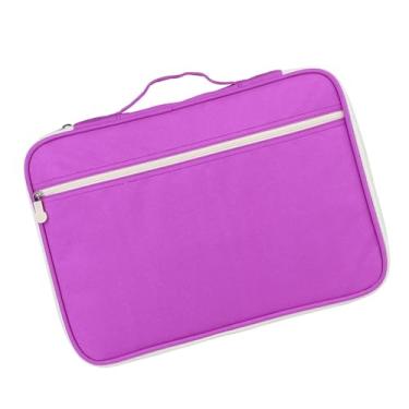 Imagem de TOPINCN A4 Bolsa de Documentos, Expandindo o Organizador do Portfólio de Pastas de Arquivos Com o Organizador de Arquivos Com Zíper para a Escola de Office de Viagens de Negócios (Roxo)