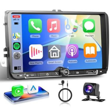 Imagem de 4 + 64 G para VW Volkswagen Jetta Golf Passat Tiguan Seat Touran Skoda Wireless CarPlay Car Stereo, 22.9 cm Android Auto IPS, Android Car Radio, 32EQ DSP, Bluetooth5.0, GPS, FM, WiFi + câmera de