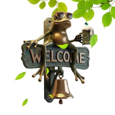 Imagem de Rrlihjgu Campainhas Para Porta - Sino de de Sapo Placa de Boas-Vindas | Decoração Para Casa Placas Divertidas Para Parede Exterior Loja Restaurante Jardim Entrada Varanda Escritório