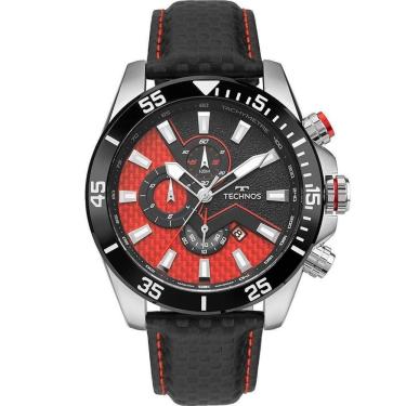 Imagem de Relógio Technos Masculino Cronógrafo Preto Couro Os1abv-0r