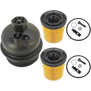 Imagem de Capa de filtro de óleo adequada para Hyundai Accent Elantra Kona Santa Fe Sonata Tucson Venue 1.6L, apto para Kia K5 Rio Sorento Sportage 1.6L, substitui 26315-2M000 263152M000, com 2 pacotes de