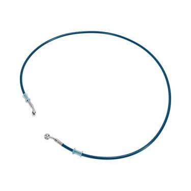 Imagem de Partuto Linha de mangueira de óleo de embreagem de freio de motocicleta de 130 cm com fio de aço inoxidável trançado PU linha de freio hidráulico de motocicleta para motocicletas Dirt Bikes azul