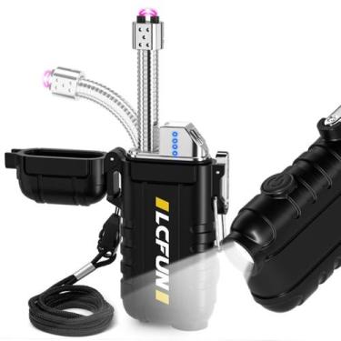 Imagem de Isqueiro elétrico LCFun USB C recarregável à prova d'água de plasma