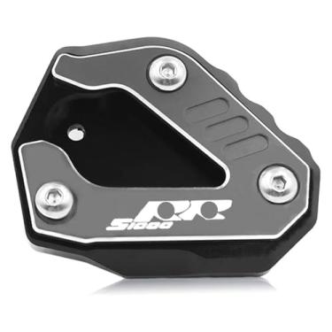 Imagem de BYYINGSUS Placa ampliadora de suporte lateral acessórios de motocicleta suporte de ampliação de pé compatível com S1000RR S1000 RR S 1000 RR 2019-2022 2023 (cinza)