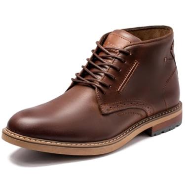 Imagem de Arkbird Botas masculinas Chukka de camurça de couro clássico, moda casual, casual, com cadarço no tornozelo, Café fosco, 41