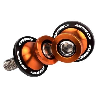 Imagem de Carretéis de braço oscilante para motocicleta M10 Protetores de braço oscilante traseiros acessórios de alumínio CNC compatíveis com 890 SMT 2023-2024 (laranja)