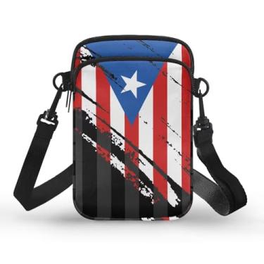 Imagem de Ecaestolph Bolsa tiracolo feminina pequena bolsa mensageiro bolsas porta-cartão chave carteira para mulheres e homens, Bandeira mexicana vermelha, One Size