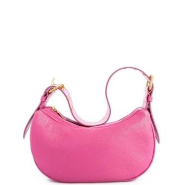 Imagem de Bolsa Shoulder Leopoldine Rosa em Couro Legítimo com Alça em Fivela-Feminino