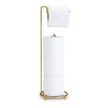 Imagem de Porta Rolo De Papel Higiênico Dourado Fosco 3224 Arthi