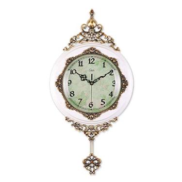 Imagem de Relógio de parede, relógio de parede de 35,5 cm relógio de parede atmosférico simples relógio de sala de estar moda relógios de parede criativos e relógios mudo relógio de parede antigo relógio de