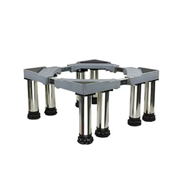 Imagem de Suporte ajustável para secadora de roupas, à prova de umidade, comprimento e largura de 43 a 65 cm, base para secadora/geladeira, suporte para refrigerador de vinho e bebidas (8 pernas)