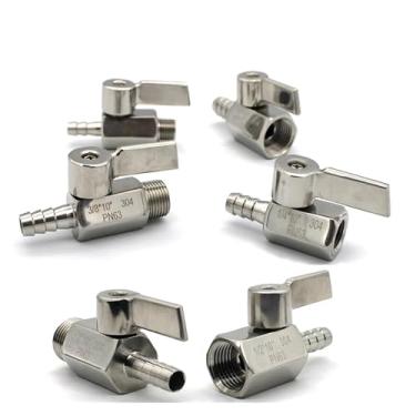 Imagem de Válvula esférica Cabo de aço inoxidável 1/4 3/8 1/2 a 7 mm 10 mm 8 mm 12 mm Adaptador de pagode de tubo fêmea macho 304 SS válvula de esfera de 2 vias WWECCQIJ (1/20.3 cm, MALE_B TYPE_8MM)