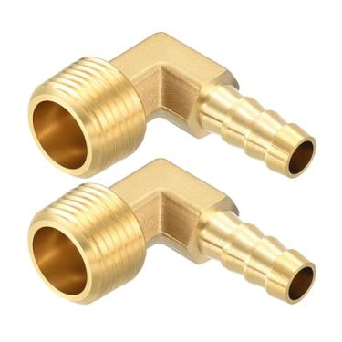 Imagem de Kozelo Pacote com 2 acessórios de mangueira de latão Farpas de mangueira de 5/40.6 cm para conexões macho NPT de 3/20.3 cm para máquinas domésticas, banheiras de massagem e sistemas de irrigação