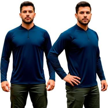 Imagem de Camiseta Camisa Manga Longa com Proteção Solar Uv Camuflado Tecido Lev