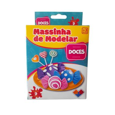 Imagem de Massinha De Modelar Com Moldes De Doces Br052 Brinquedo Infantil Com 9 Peças