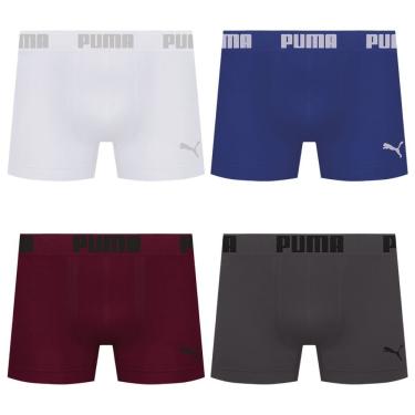 Imagem de Kit 4 Cuecas Puma Boxer Sem Costura Masculina